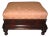 Antique Large French Empire Mahogany Ottoman / Footstool Footed For Sale
