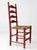 Vintage Red Ladder Back Rush Seat Chair For Sale - Image 18 of 18