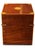 Metal Victorian Sheraton Revival Mahogany Decanter Box with Atlantis Decanters, 1800s, Set of 5 For Sale - Image 7 of 9
