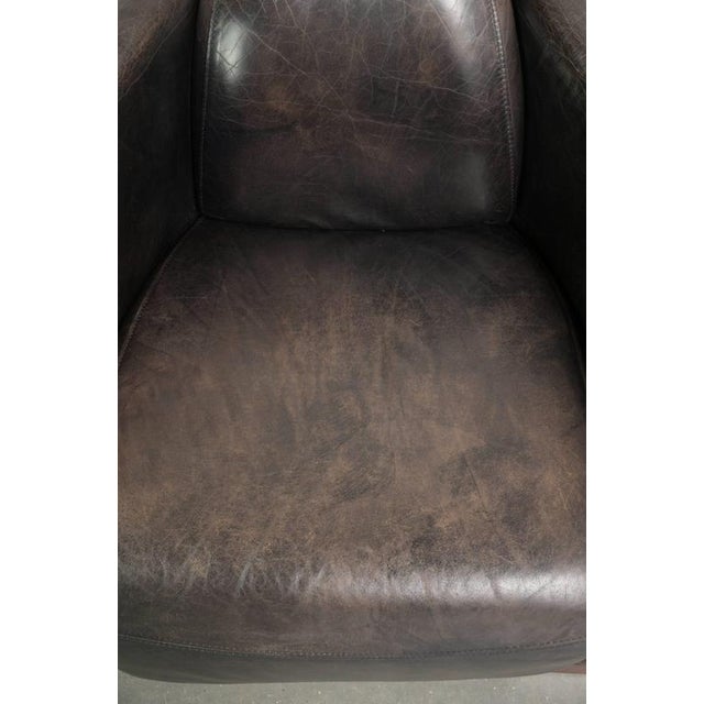 Vintage Club Chairs in Cowhide Leather, Set of 2 For Sale - Image 6 of 15