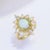 Metal Kai Opal Tsavorite Cocktail Ring in 14k Solid Gold, size 8 For Sale - Image 7 of 12
