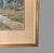 Vintage Riverside Landscape Framed Pastel Watercolor Painting With Trees For Sale - Image 4 of 6