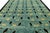 Teal Azure Rain Modern Abstract Teal & Gold Moroccan Style Wool Rug 10x14 For Sale - Image 8 of 12