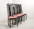 High Back Black Lacquered Dining Chairs with Fabric from Giorgetti, 1980s, Set of 4 For Sale - Image 4 of 17