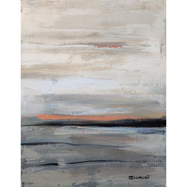 Contemporary Lisiere Du Silence, Abstract Seaside, Contemporary, Minimalism, Framed by Sophie Dumont For Sale - Image 3 of 6