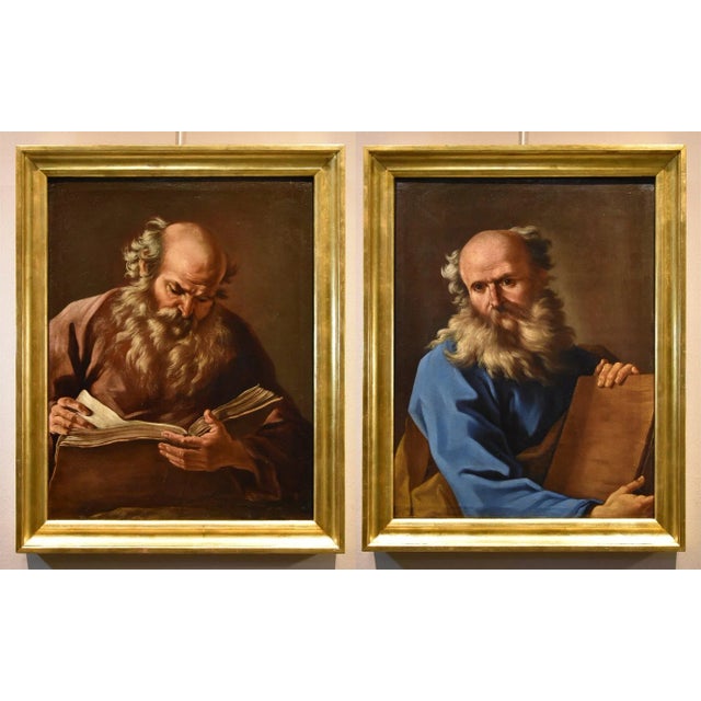 Giovanni Battista Beinaschi, Portrait of the Philosopher Democritus Beinaschi, 17th Century, Oil on Canvas, Framed For Sale - Image 12 of 13