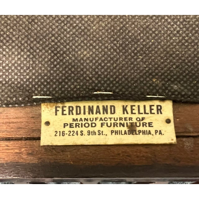 Late 19th Century Ferdinand Keller English Regency Lattice Back Chairs - A Pair For Sale - Image 10 of 10