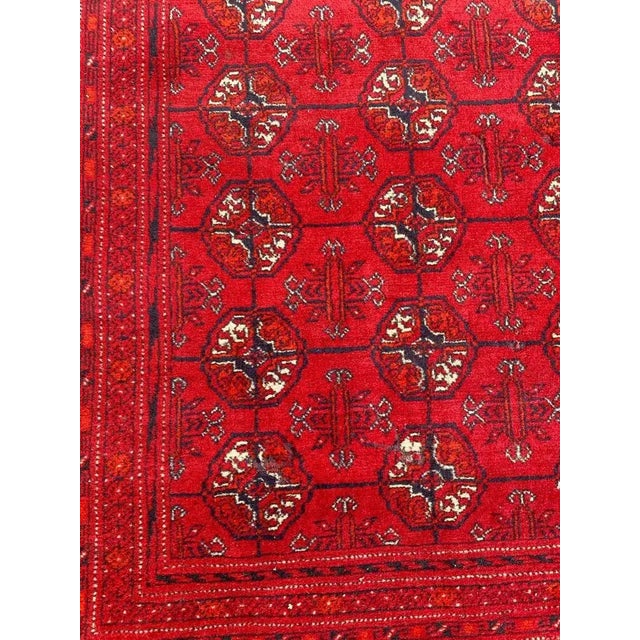 1980s Vintage Turkmen Afghan Bokhara Design Runner For Sale - Image 5 of 18
