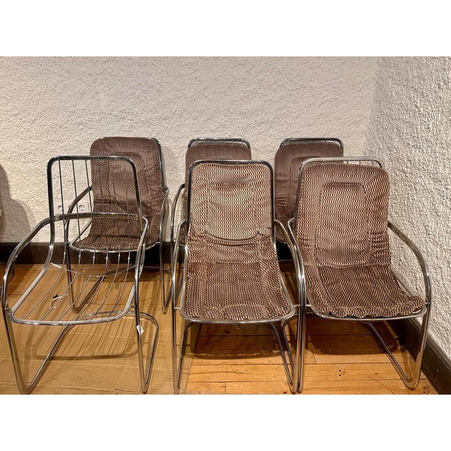 Vintage Chairs, 1970s, Set of 6, in Good conditions. Designed 1970 to 1979 This piece is attributed to the mentioned...