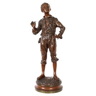 Antique Bronze Street Figure by Jose Cardona, Early 20th-Century For Sale
