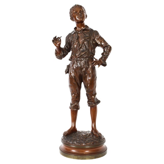 Antique Bronze Street Figure by Jose Cardona, Early 20th-Century For Sale