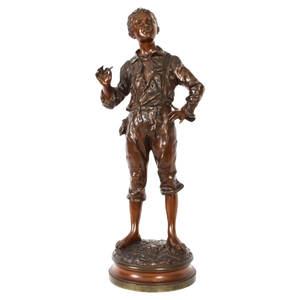 Antique Bronze Street Figure by Jose Cardona, Early 20th-Century