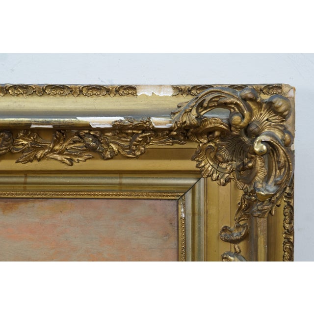 Antique 1906 Henry Maidment Pastoral Country Landscape Oil Painting 32" For Sale - Image 9 of 13