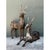 Vintage Carved Wood Deer Sculptures - Pair For Sale - Image 4 of 12