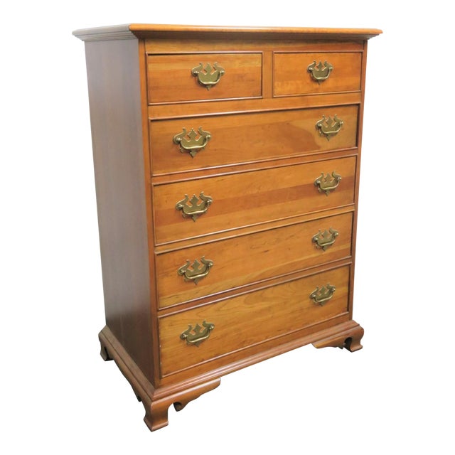 Chippendale Style Solid Cherry Chest Of Drawer Chairish