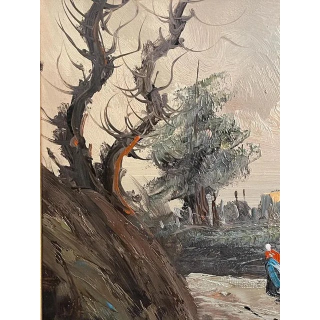 S. Favelli, Rural Landscape, 1900s, Oil on Panel, Framed For Sale - Image 5 of 8