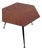 Mid-Century Hexagonal Coffee Table with Wooden Top, 1950s For Sale
