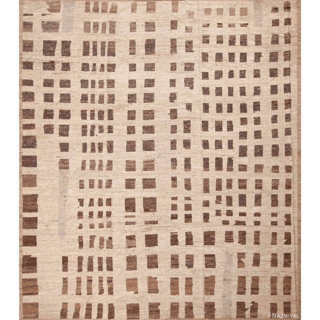 Nazmiyal Collection Modern Tribal Geometric Area Rug For Sale