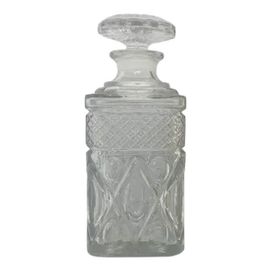 Mid 20th Century Imperial Glass Company Clear Cape Cod Pressed Glass Whiskey Decanter