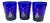 Mid-Century Modern Cobalt Blue Holiday Cocktail Glasses Culver For Sale