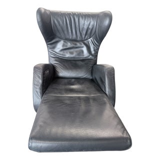 Black Leather Audioluce K99 Lounge Chair with Speakers from FSM, 2010s For Sale