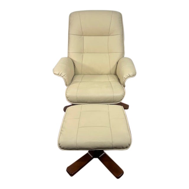 BenchMaster Newport Swivel Recliner and Ottoman Set For Sale