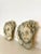 This angelic pair of formed cherub faces reflect the putti style of the late Renaissance period. Made of plaster or chalk...