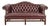 Vintage Chippendale Tufted Oxblood Leather Camelback Chesterfield Sofa by North Hickory Furniture For Sale