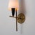 1950s Large Vintage Italian Brass and Opaline Glass Wall Lights, 1950s, Set of 2 For Sale - Image 5 of 13