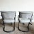 Postmodern Gray and Charcoal Cantilever Dining Arm Chairs For Sale - Image 4 of 8