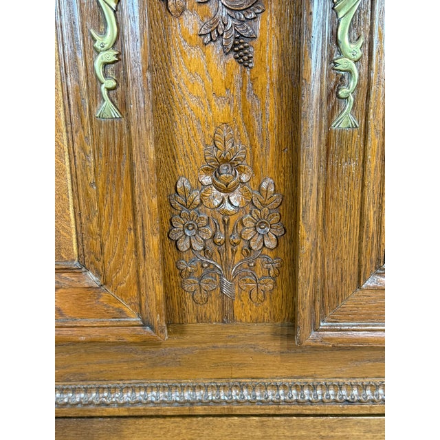 Antique 1840's Carved French Armoire For Sale - Image 4 of 11