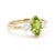 Peridot & Cubic Zirconia Ring - Wedding Engagement Ring - August Birthstone Statement Ring Us 7 For Sale - Image 4 of 5