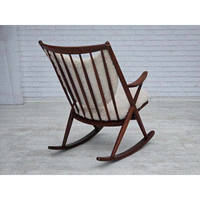 Vintage Danish Rocking Chair by Frank Reenskaug for Bramin, 1960s For Sale - Image 13 of 18