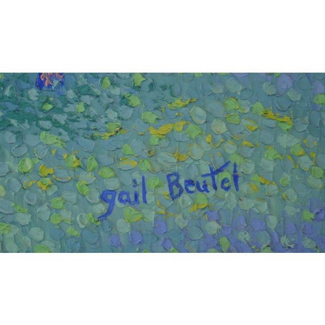 Modern Late 20th Century Fine Modern Pointillist / Impressionist Landscape Painting Signed For Sale - Image 3 of 6