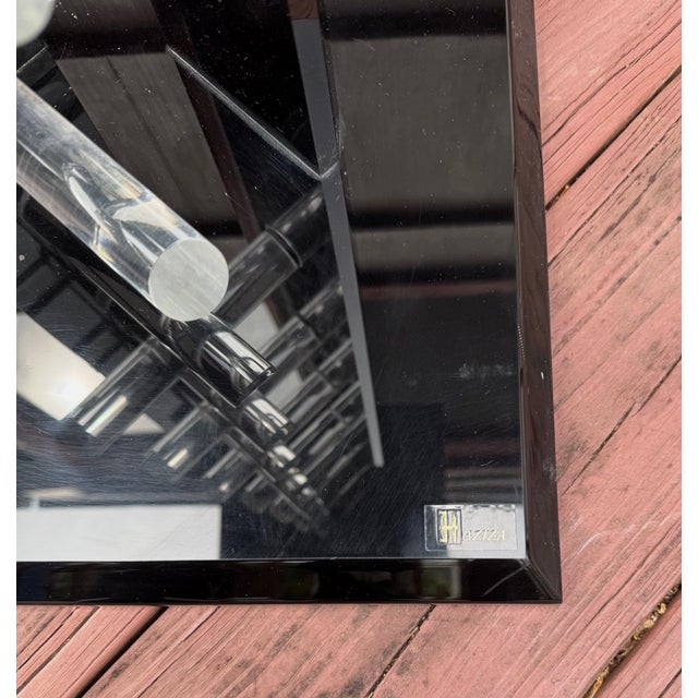Black Shlomi Haziza (Israel B1969) Lucite Acrylic MCM Art Sculpture Pedestal Table 36" For Sale - Image 8 of 15