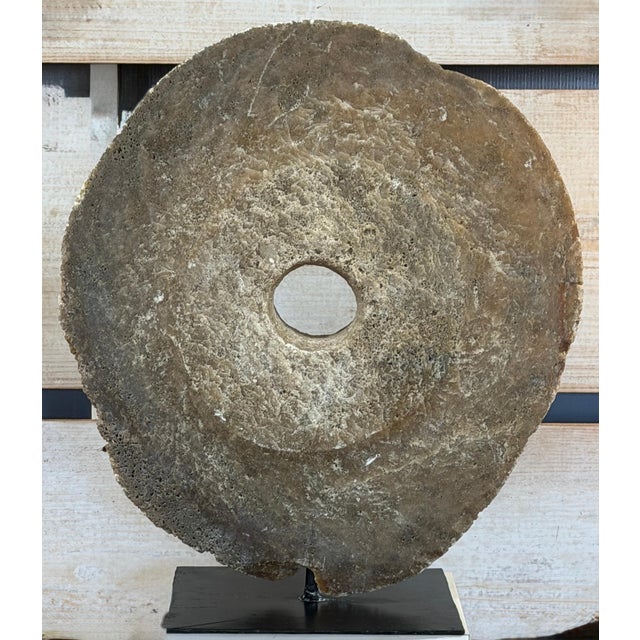 Gray Large Yap Island Pre-O'Keefe Type (19th Century or Earlier) Rai Stone Money For Sale - Image 8 of 18