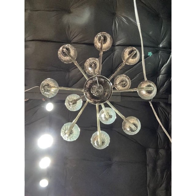 Early 21st Century Modern Murano "Fume Chandelier" With 12 Lights For Sale - Image 5 of 6