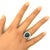 Invisible-Set Sapphire Diamond Platinum Halo Ring, Size 7 For Sale In Los Angeles - Image 6 of 6