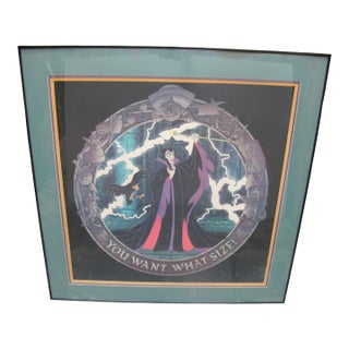 Walt Disney Maleficent 'You Want What Size!' Sleeping Beauty Ooak Display Print For Sale