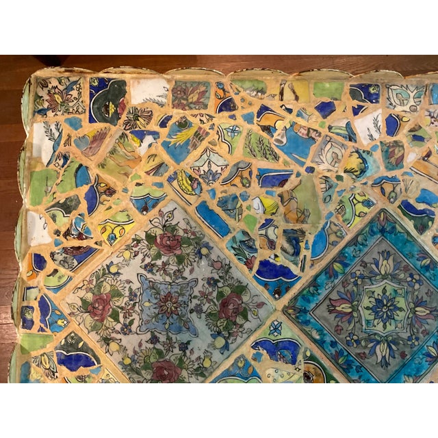 One of a Kind Iron Persian Tile Coffee Table . By Joseph Malekan For Sale In Miami - Image 6 of 13