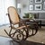 Wood and Straw Rocking Chair in the style of Thonet For Sale - Image 9 of 18
