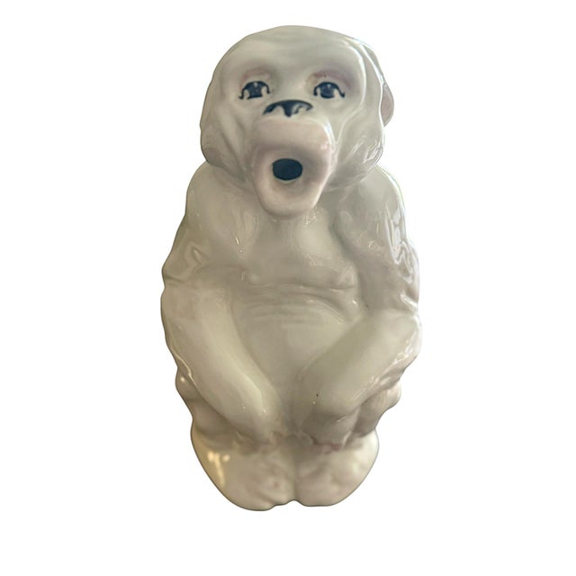 Postmodern Vintage Italian Palm Beach Style Ceramic Monkey Pitcher by r.e.m. For Sale - Image 3 of 8