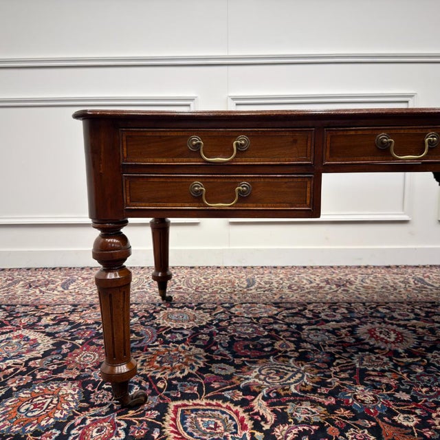 Antique Classic English Writing Desk For Sale - Image 10 of 18