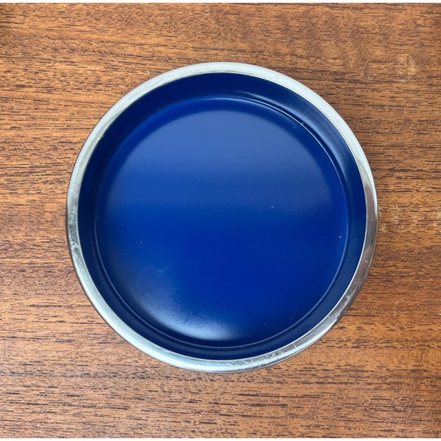 Blue Mid-Century Space Age Metal and Melamin Utility Tray Bowls, 1960s, Set of 5 For Sale - Image 8 of 18