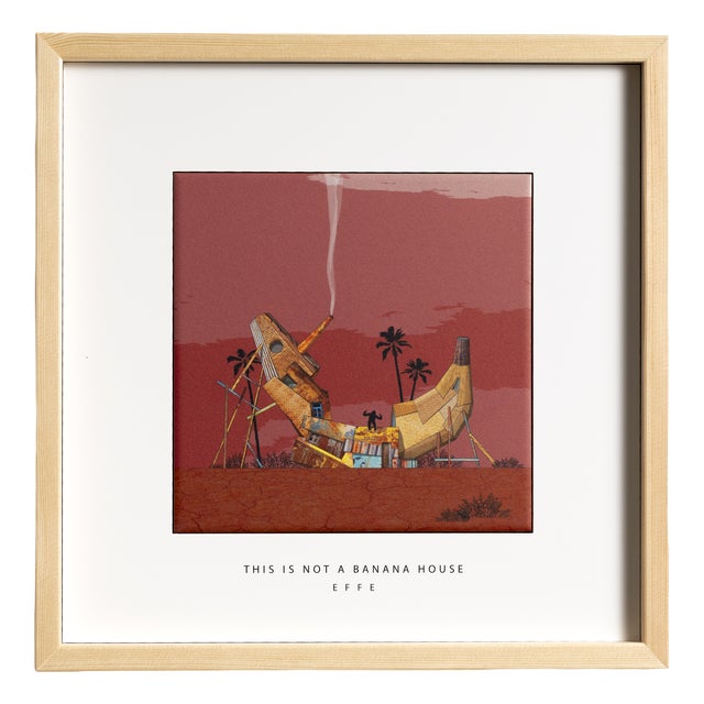 Framed This Is Not a Banana Object by Francesco Di Dio for Kiasmo For Sale