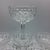 Beautiful set of 7 Champagne or tall sherbet pressed glass glasses. Made by Fostoria in the USA. Pattern American.