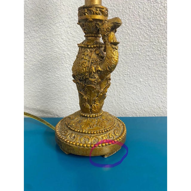 Gold Vintage Resin Camel Lamp Berman For Sale - Image 8 of 8