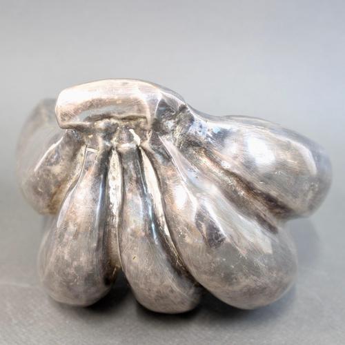 Almazán Silver-Plated Fruit Sculptures of Banana Bunch and Apples, 1970s, Set of 5 For Sale - Image 10 of 18