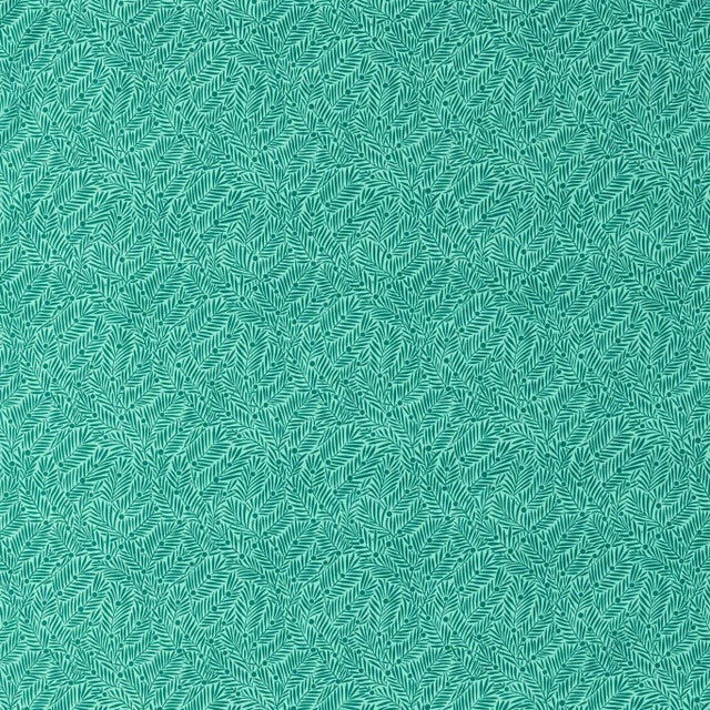 Morris & Co Yew & Aril Fabric in Teal - a Sample For Sale