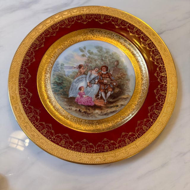 In the Style of Royal Vienna Courting Plates, Set of Twelve For Sale - Image 4 of 17